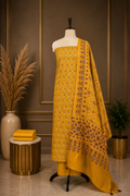 Premium Hand Block Printed Ajrakh Cotton Full Suit