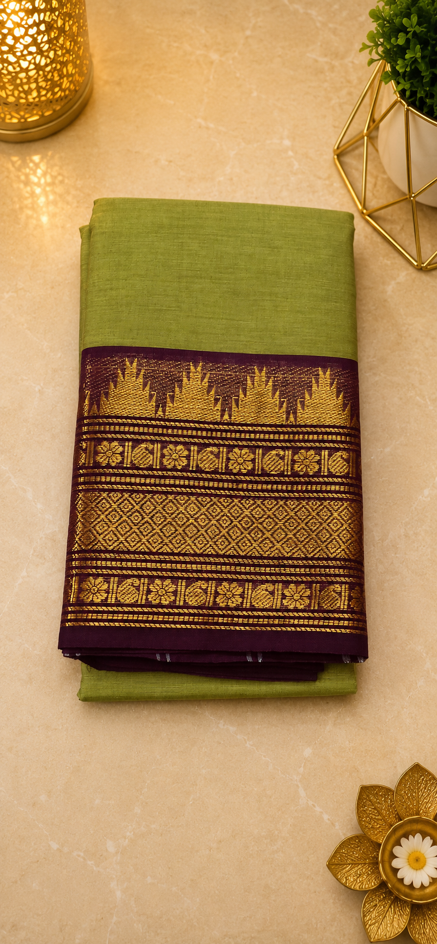 South Cotton Saree (Chettinad/Kanchi) – Timeless Elegance of Tamil Nadu ✨
