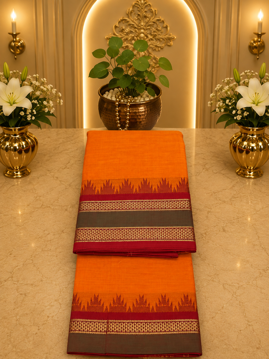 South Cotton Saree (Chettinad/Kanchi) – Timeless Elegance of Tamil Nadu ✨