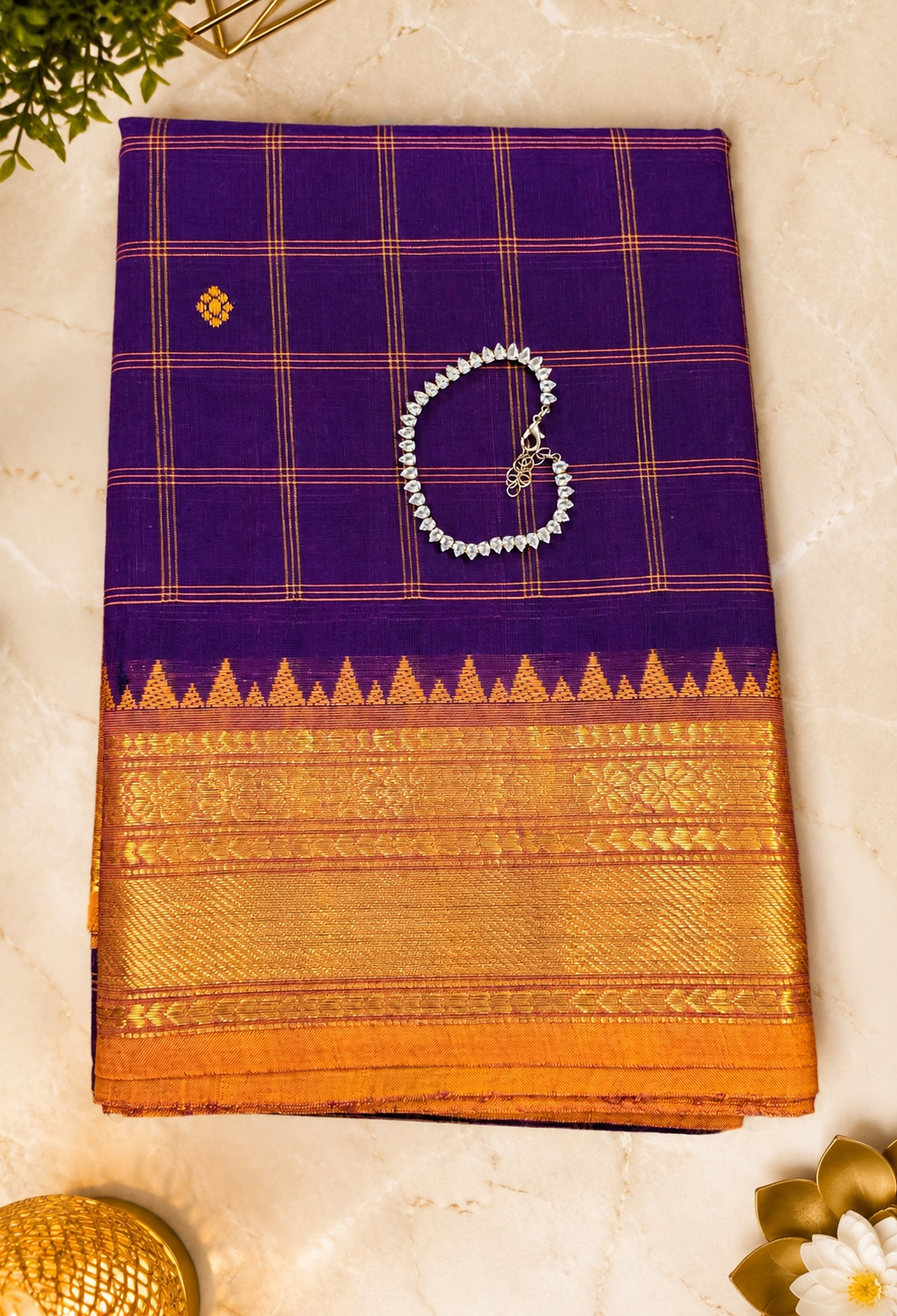 South Cotton Saree (Chettinad/Kanchi) – Timeless Elegance of Tamil Nadu ✨
