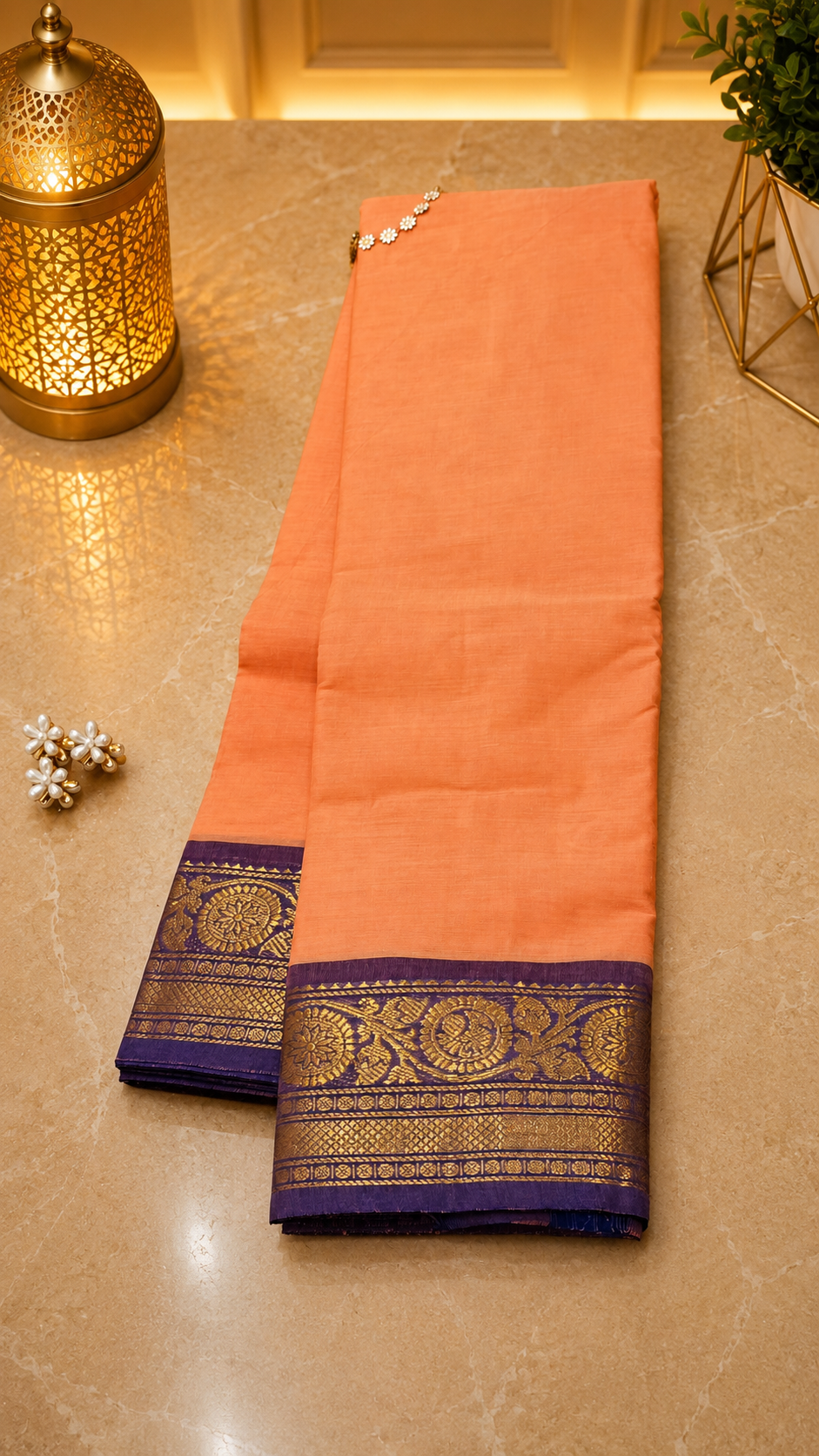 South Cotton Saree (Chettinad/Kanchi) – Timeless Elegance of Tamil Nadu ✨