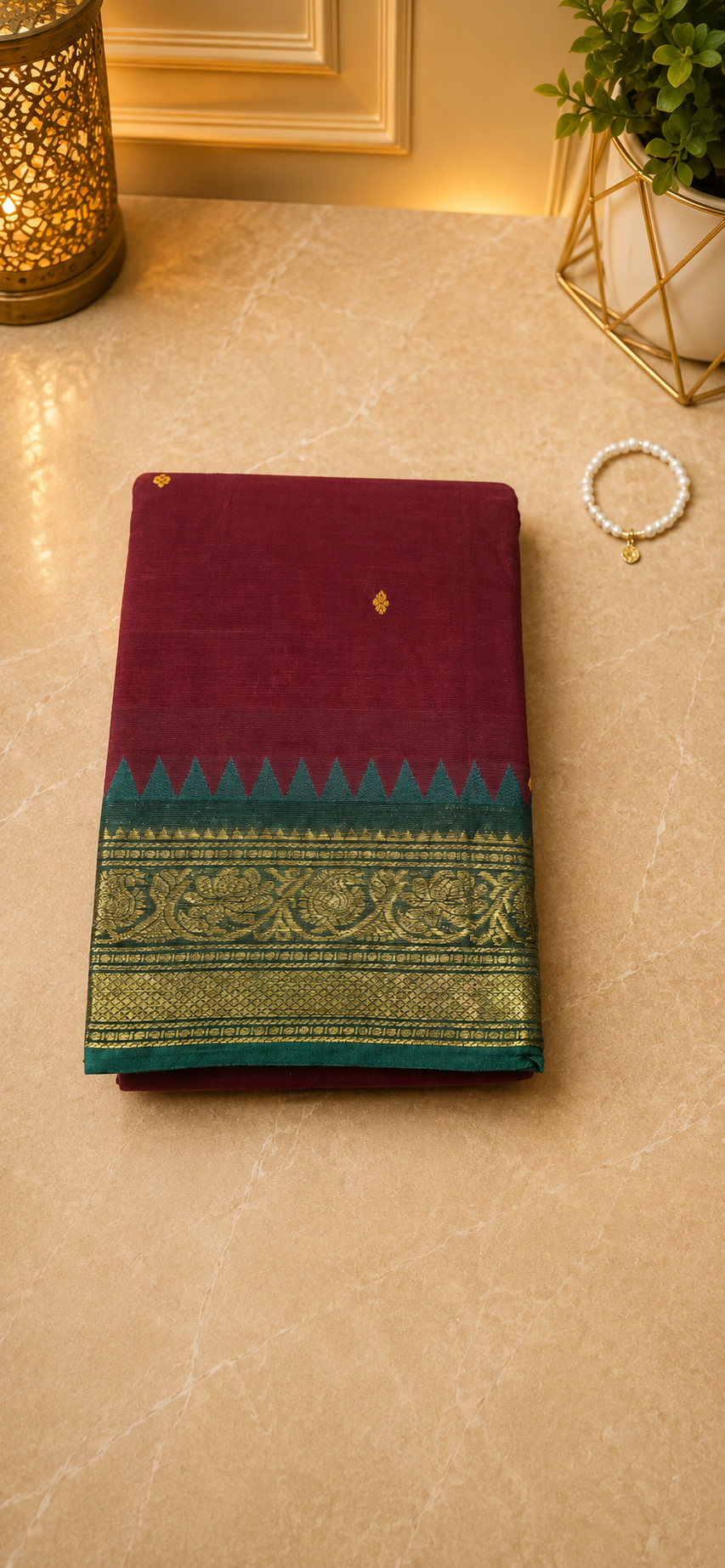 South Cotton Saree (Chettinad/Kanchi) – Timeless Elegance of Tamil Nadu ✨