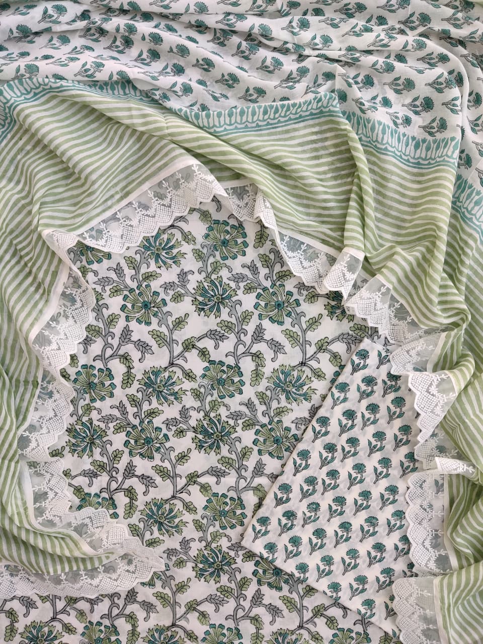 Cotton Crochet Lac -green