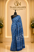 Hand Block Printed Mul Cotton Saree