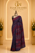 Hand Block Printed Mul Cotton Saree