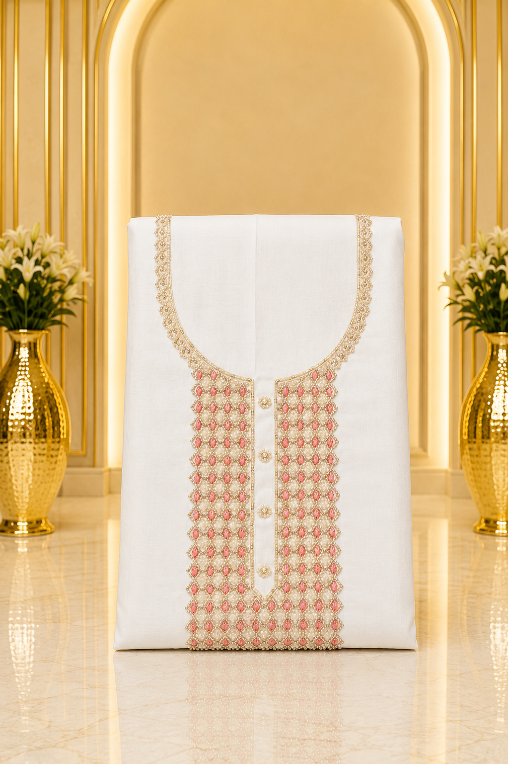 Premium Embroidered Fancy Mul Chanderi Full Suit