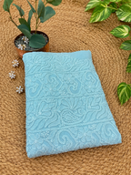 Premium Light Blue Colour Lucknowi Pure Georgette Full Suit