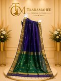 Maheshwari half cotton half silk zari weaving boader all over butti rich leaf butti pallu saree with blouse