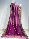 Maheshwari Cotton Silk Saree with Zari Weaving Border