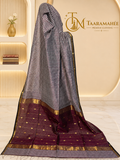 Maheshwari half cotton half silk zari piping boader weaving checks rich butti pallu saree with contrast blouse