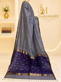 Maheshwari half cotton half silk zari piping boader weaving checks rich butti pallu saree with contrast blouse
