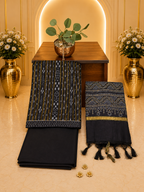 Premium Ikkat Pure Cotton Suit with Chanderi Silk Dupatta