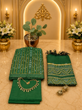 Premium Ikkat Pure Cotton Suit with Chanderi Silk Dupatta