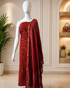 Premium Ikkat Pure Cotton Suit with Chanderi Silk Dupatta