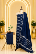 Premium Indigo Hand Block Printed Linen Cotton Full Suit
