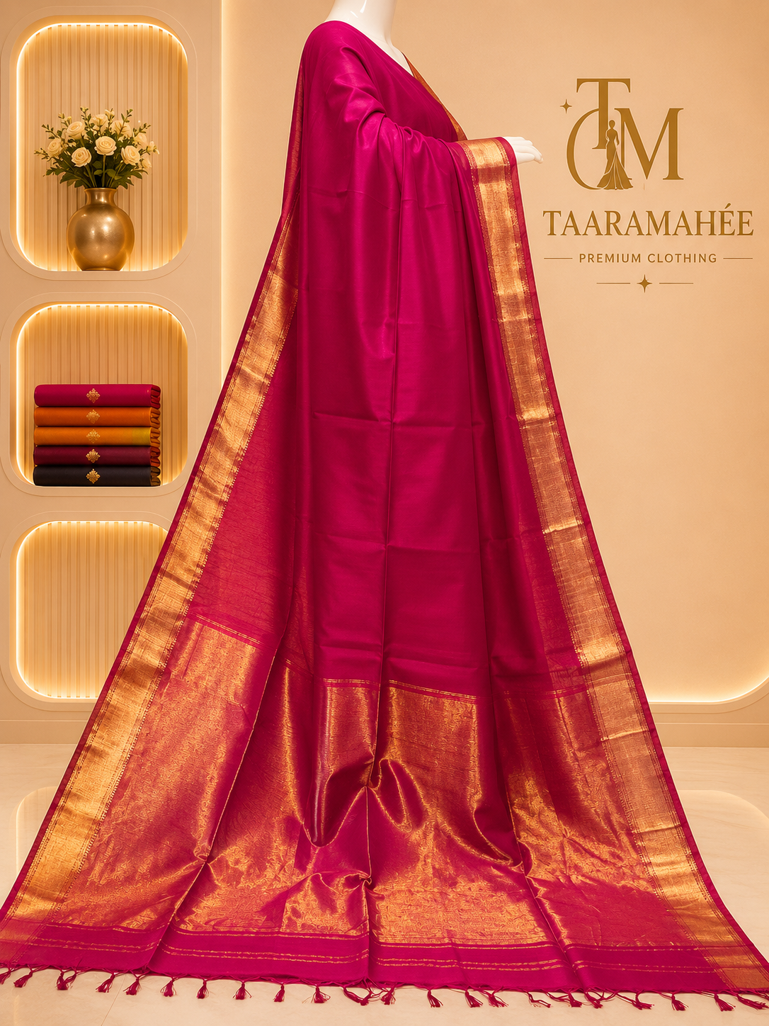 Premium Cotton Silk Saree with traditional Solid Kanchi Zari Border