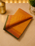 Mangalagiri Silk Cotton Elegance, Woven with a Charming Silver and Gold Zari Contrast Border