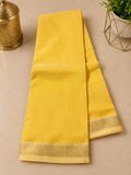 Mangalagiri Silk Cotton Elegance, Woven with a Charming Silver and Gold Zari self Border.