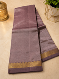 Mangalagiri Silk Cotton Elegance, Woven with a Charming Silver and Gold Zari self Border.