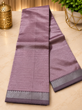 Mangalagiri Silk Cotton Elegance, Woven with a Charming Silver and Gold Zari self Border.