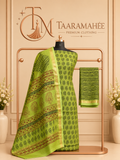 Maheshwari Cotton Silk Dress Material with Rewa Border
