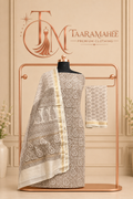 Maheshwari Cotton Silk Dress Material with Rewa Border