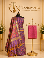 Soft Silk Patola Print Dress Material