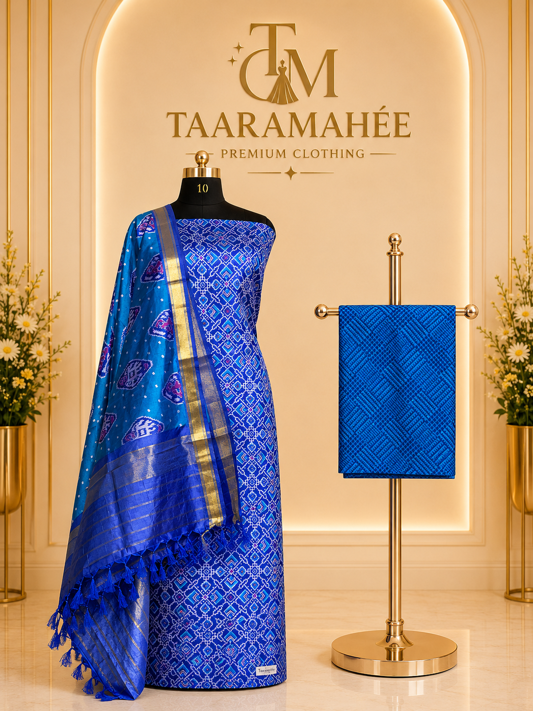 Soft Silk Patola Print Dress Material