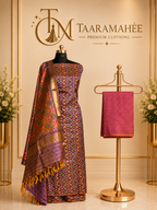 Soft Silk Patola Print Dress Material
