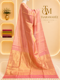 Maheshwari pure tissue with Line boarder designer saree with blouse