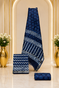Hand block-printed Maheshwari silk-cotton suits
