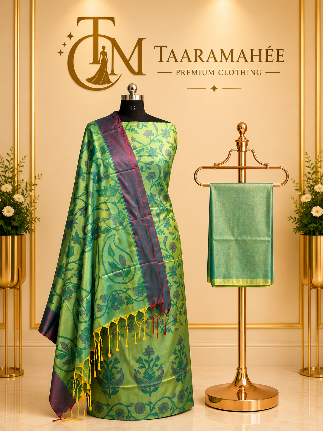 Soft Silk Patola Print Dress Material
