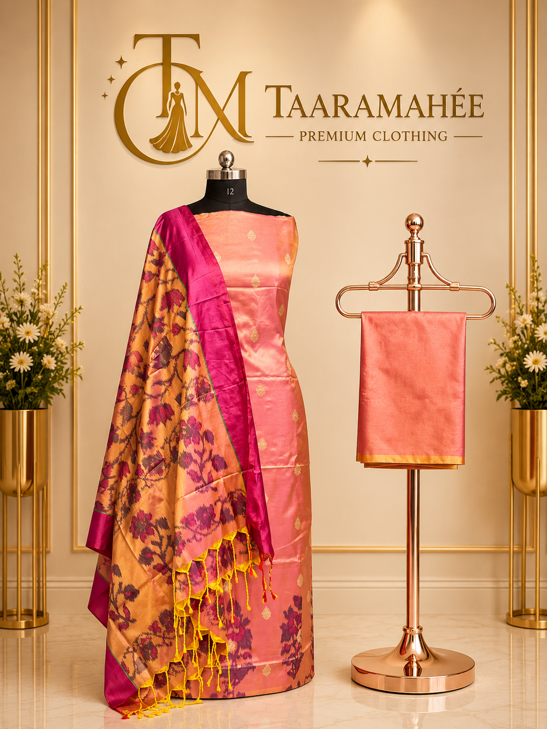 Soft Silk Patola Print Dress Material