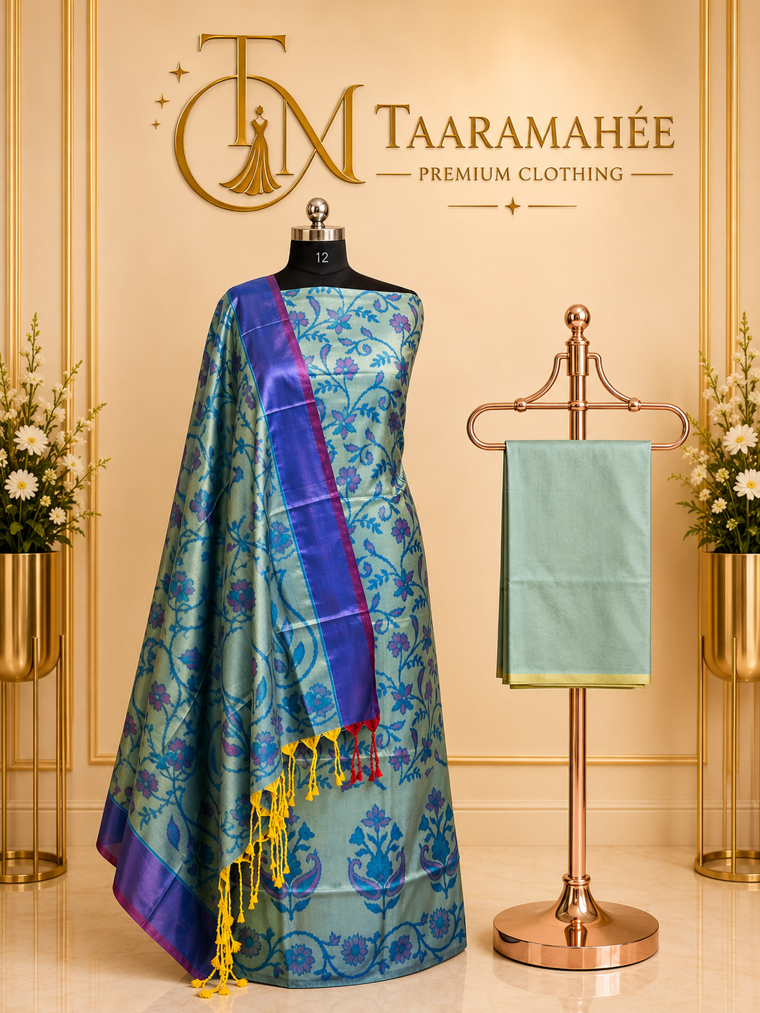 Soft Silk Patola Print Dress Material