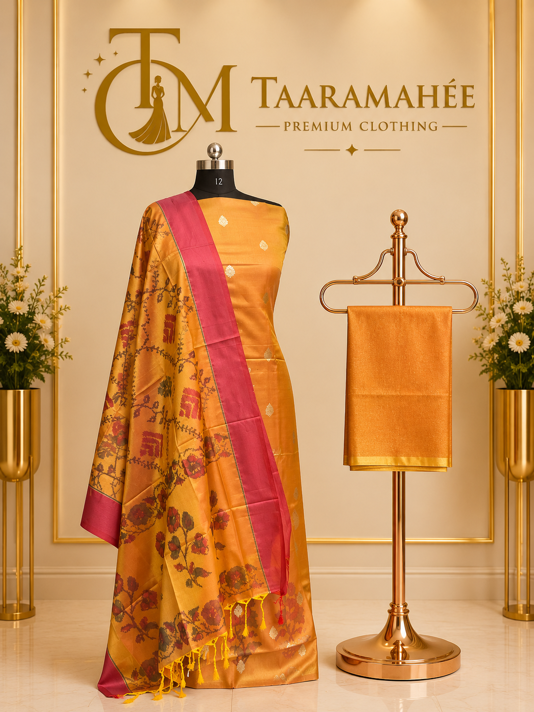 Soft Silk Patola Print Dress Material