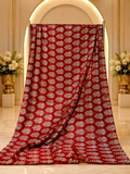 Ajrakh Hand Block Printed Modal Silk Running Fabric