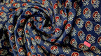 Ajrakh Hand Block Printed Modal Silk Running Fabric