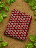 Ajrakh Hand Block Printed Modal Silk Running Fabric