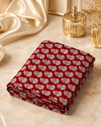 Ajrakh Hand Block Printed Modal Silk Running Fabric