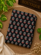 Ajrakh Hand Block Printed Modal Silk Running Fabric