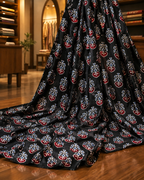 Ajrakh Hand Block Printed Modal Silk Running Fabric