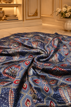 Ajrakh Hand Block Printed Modal Silk Running Fabric