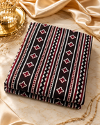 Ajrakh Hand Block Printed Modal Silk Running Fabric
