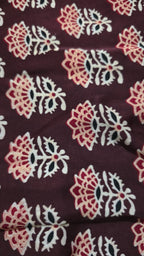 Ajrakh Hand Block Printed Modal Silk Running Fabric