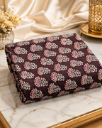 Ajrakh Hand Block Printed Modal Silk Running Fabric
