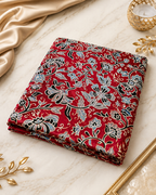 Ajrakh Hand Block Printed Modal Silk Running Fabric