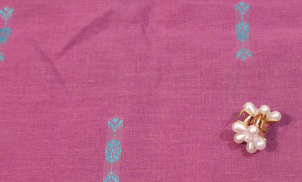 Premium Handloom Pure Cotton with Thread-Woven Butta