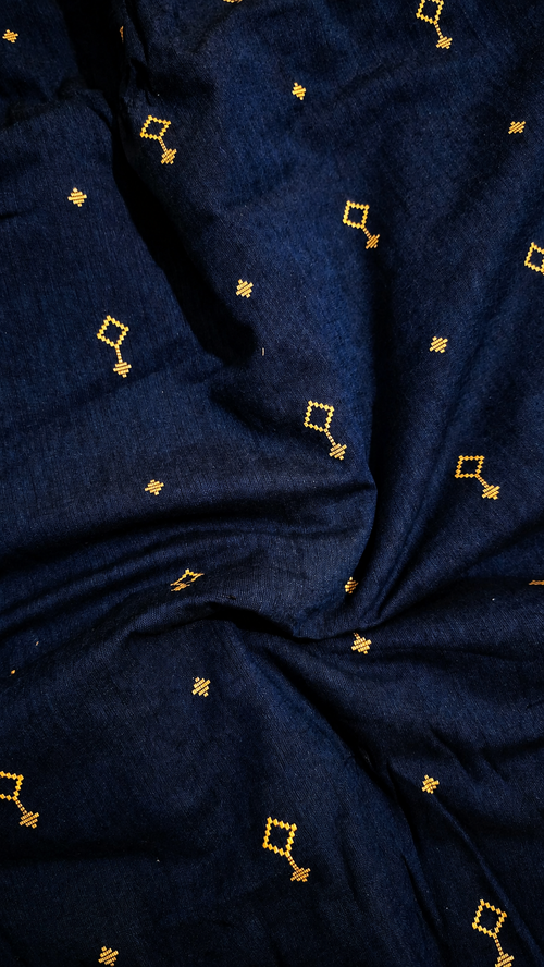 Premium Handloom Pure Cotton with Thread-Woven Butta