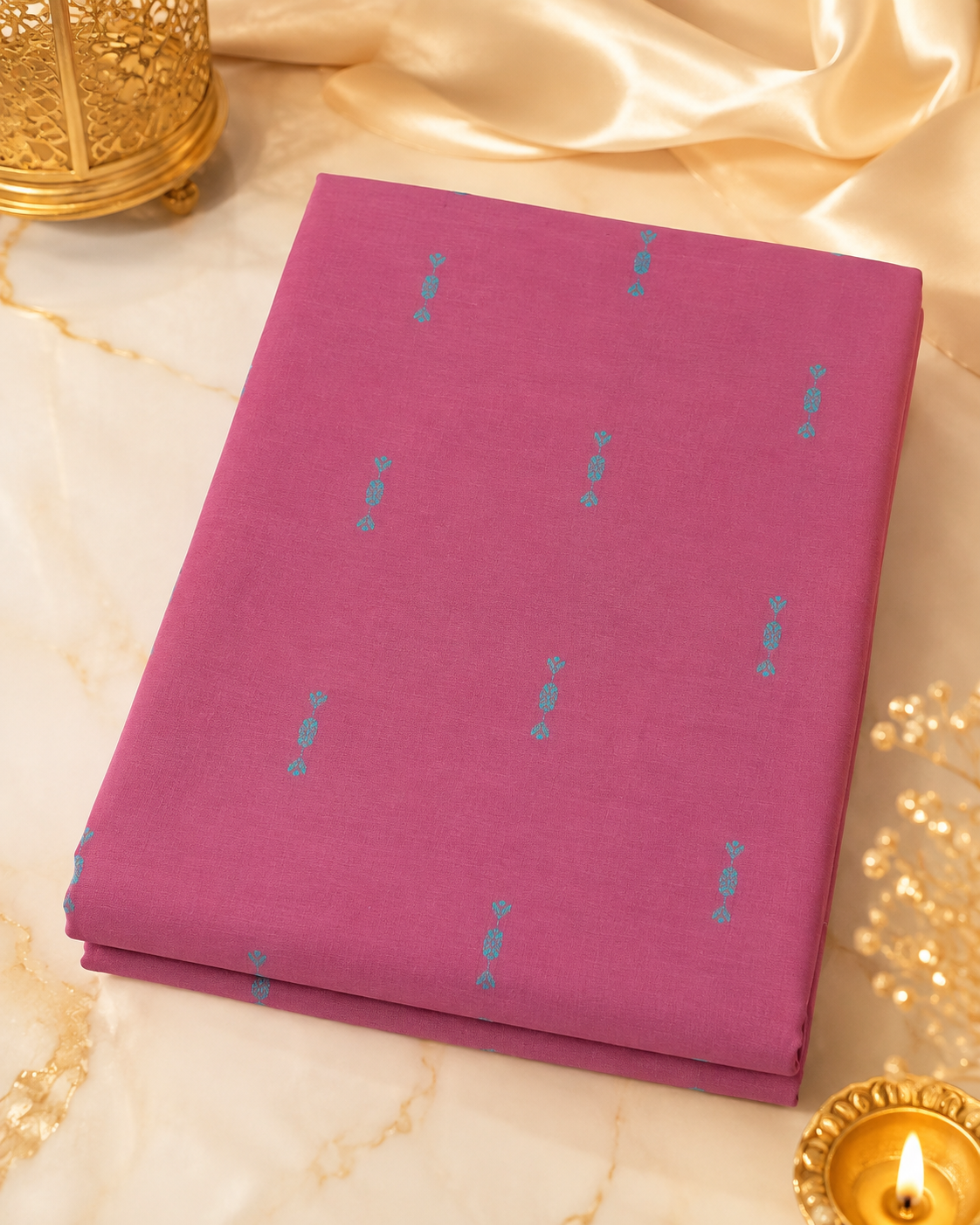 Premium Handloom Pure Cotton with Thread-Woven Butta