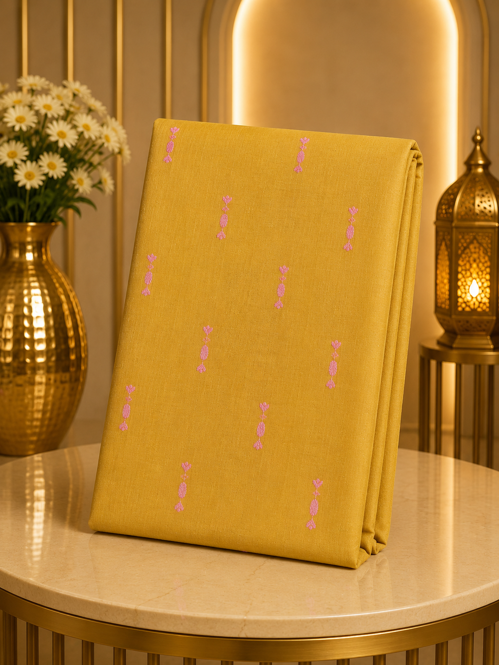 Premium Handloom Pure Cotton with Thread-Woven Butta